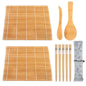 10pcs Sushi Selbst Machen Set Matte Reisstreuer Paddy Paddel Stäbchen