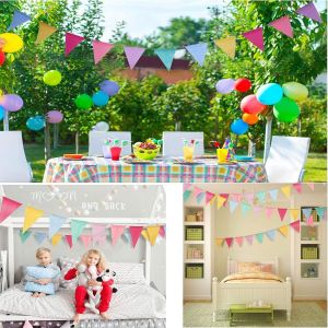 Wimpelketten Banner Multicolor Wimpel Girlande Dreieck 48pcs Dekoration