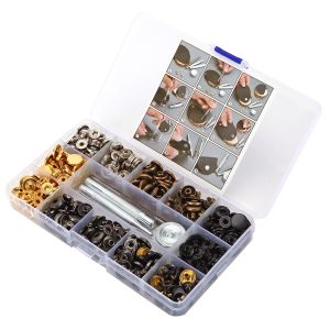 Druckknöpfe 120pcs Kleidung Snaps Taste mit Fixierwerkzeug Kit für DIY