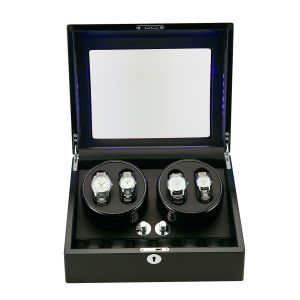 Uhrenbeweger Watch Winder LED Uhrendreher für 4+6 Uhr Uhrenbox Uhrenbeweger Uhren Aufbewahrung