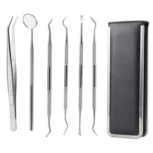 Zahnsteinentferner Zahnpflege Sonde Set Dental Kit Edelstahl 6pcs